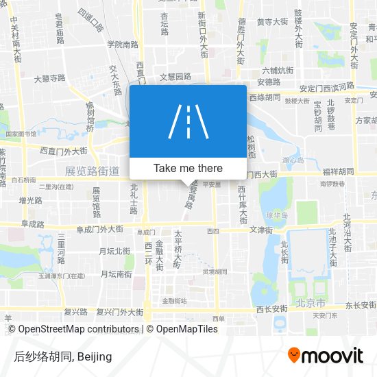 后纱络胡同 map