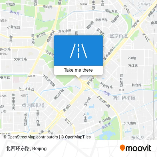 北四环东路 map