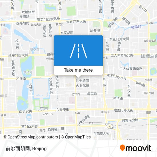 前炒面胡同 map