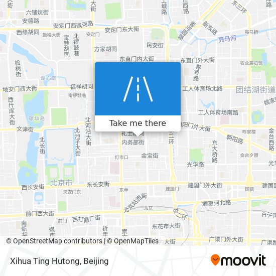 Xihua Ting Hutong map