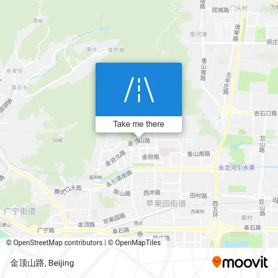 金顶山路 map
