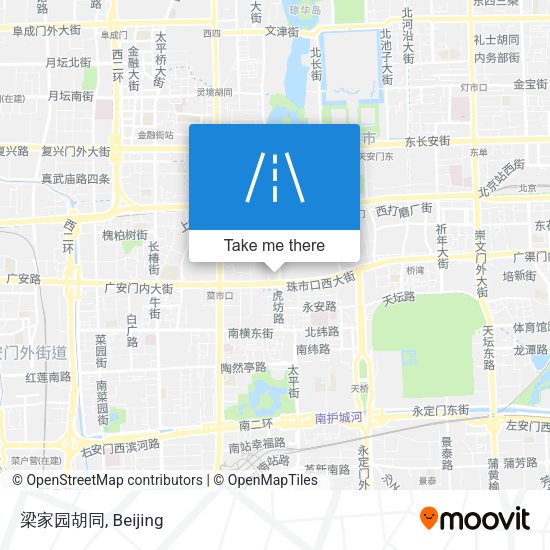 梁家园胡同 map