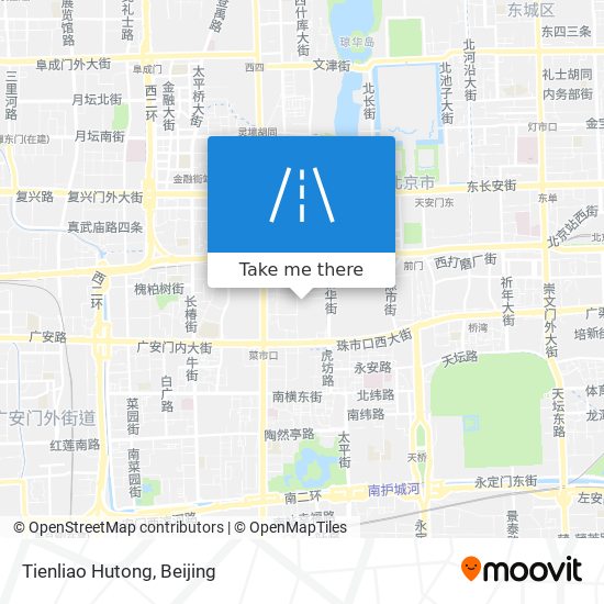 Tienliao Hutong map