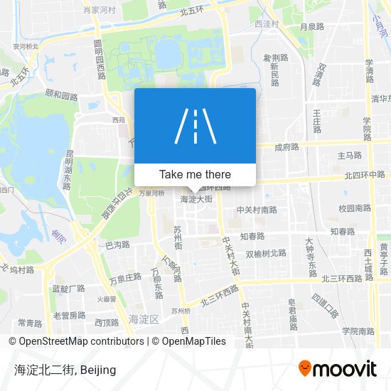 海淀北二街 map