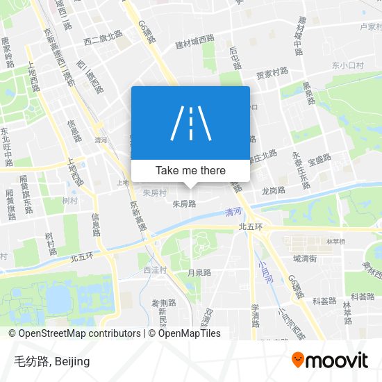 毛纺路 map