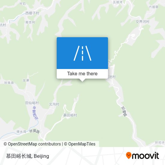 慕田峪长城 map