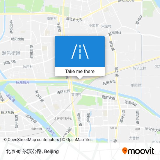 北京-哈尔滨公路 map