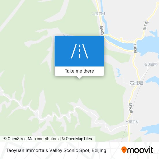 Taoyuan Immortals Valley Scenic Spot map