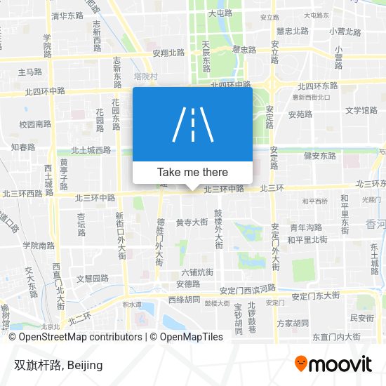 双旗杆路 map