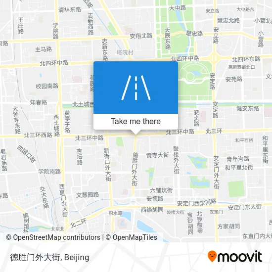 德胜门外大街 map