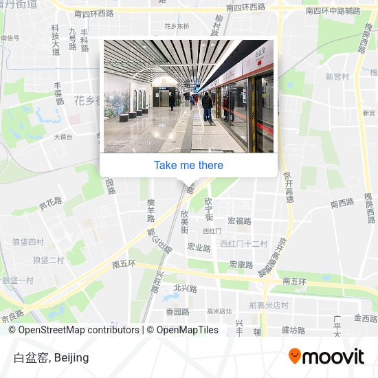 白盆窑 map