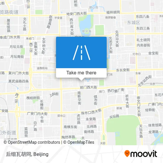 后细瓦胡同 map