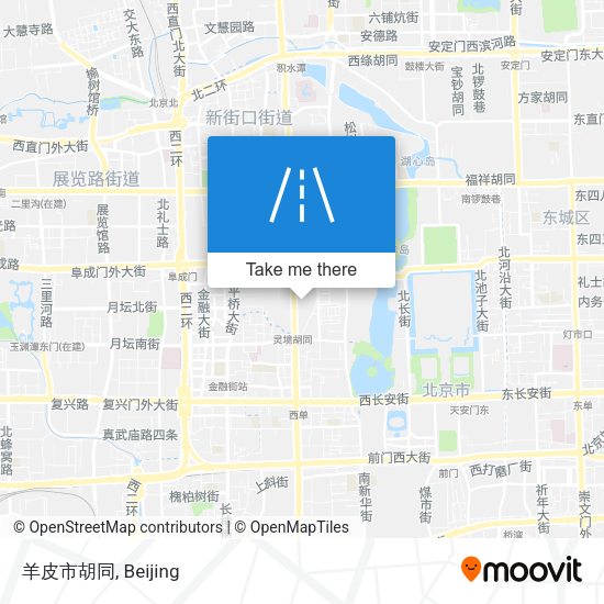 羊皮市胡同 map