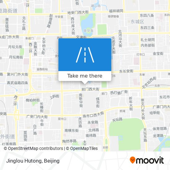 Jinglou Hutong map