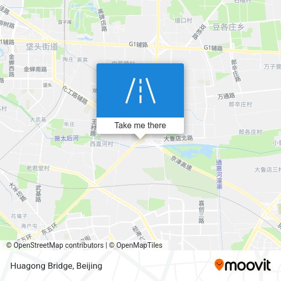 Huagong Bridge map