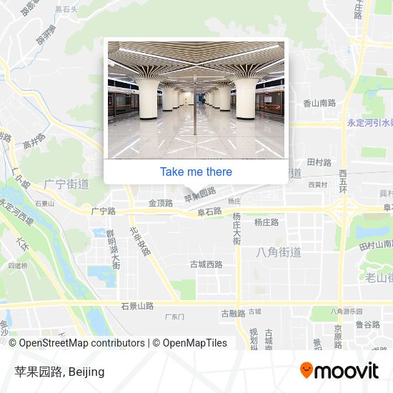 苹果园路 map