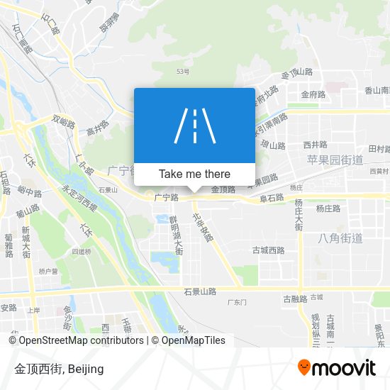 金顶西街 map
