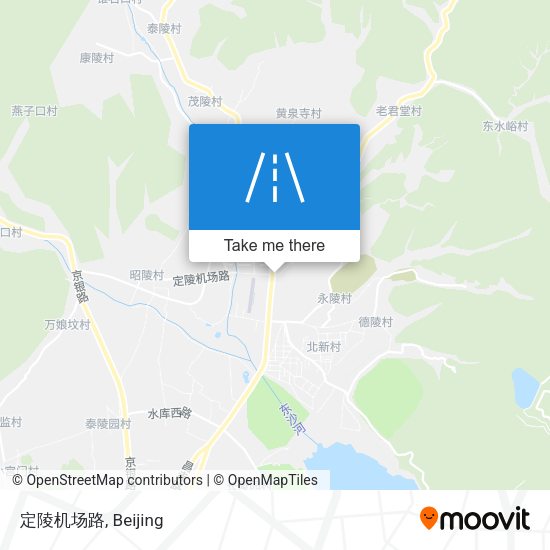 定陵机场路 map