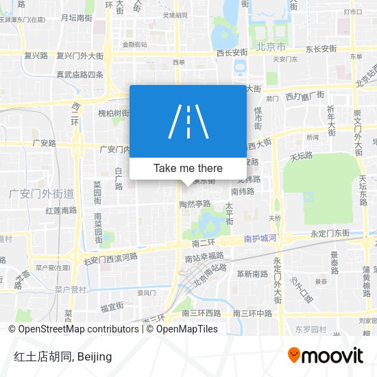 红土店胡同 map