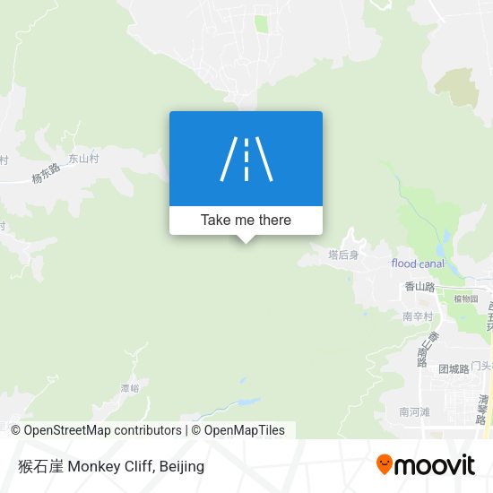 猴石崖 Monkey Cliff map