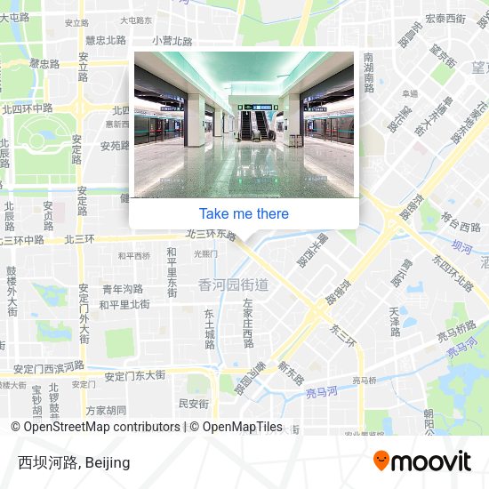 西坝河路 map