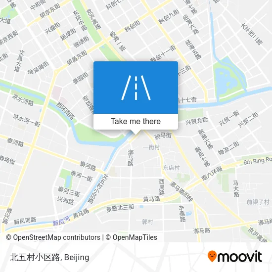 北五村小区路 map