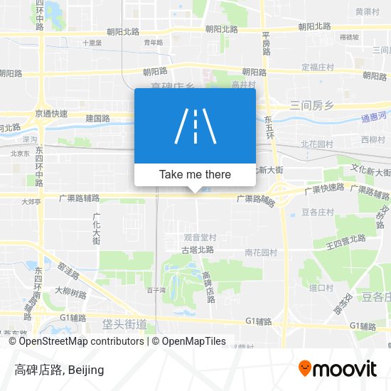 高碑店路 map
