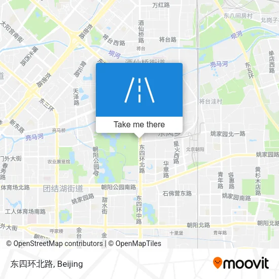 东四环北路 map