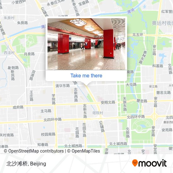 北沙滩桥 map