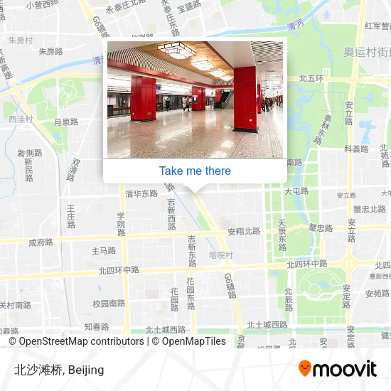 北沙滩桥 map