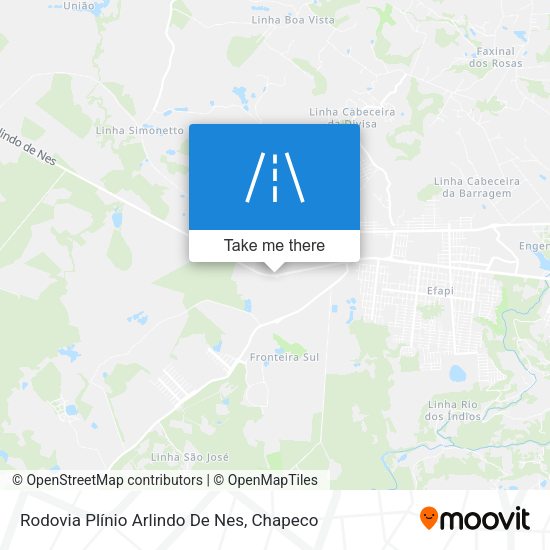 Rodovia Plínio Arlindo De Nes map