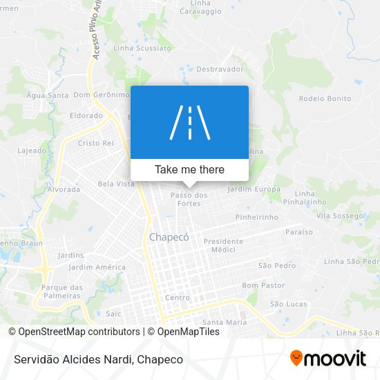 Servidão Alcides Nardi map