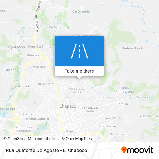 Rua Quatorze De Agosto - E map