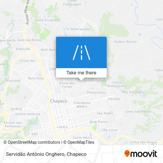 Servidão Antônio Onghero map