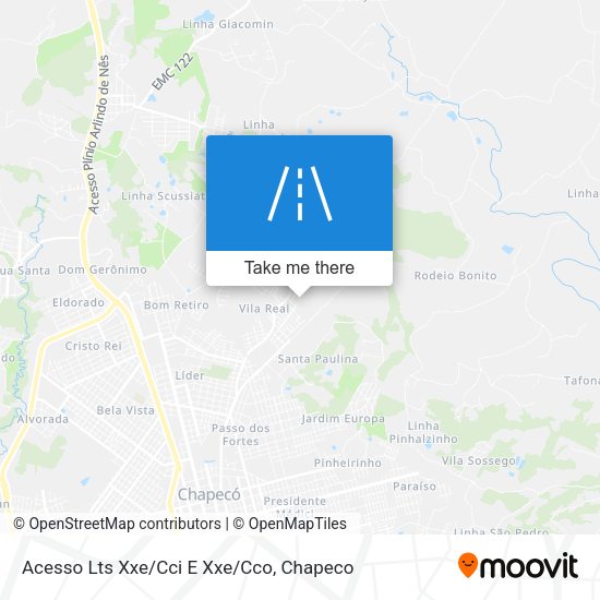 Acesso Lts Xxe/Cci E Xxe/Cco map