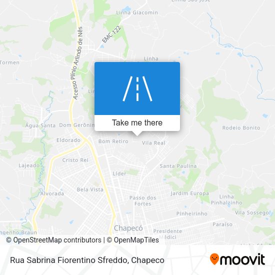 Rua Sabrina Fiorentino Sfreddo map