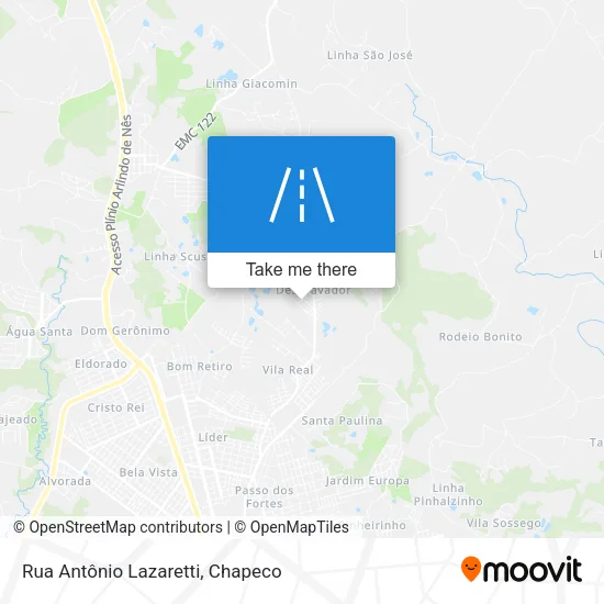 Rua Antônio Lazaretti map