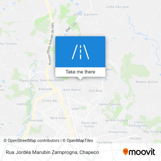 Rua Jordéa Marubin Zamprogna map