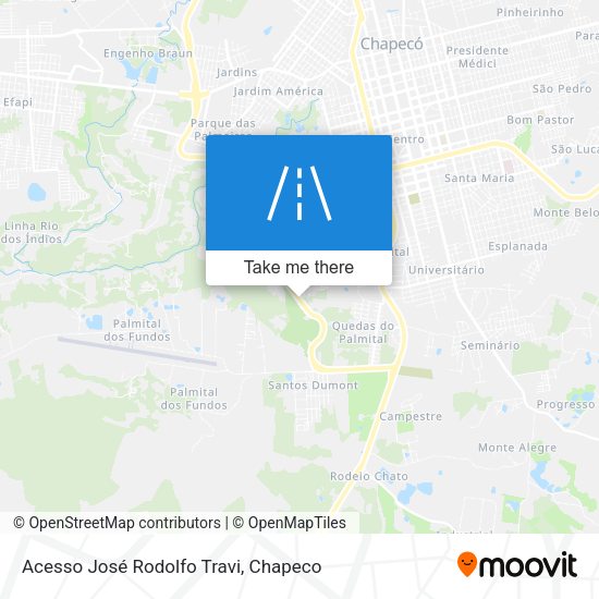 Acesso José Rodolfo Travi map