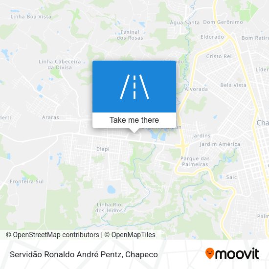 Servidão Ronaldo André Pentz map