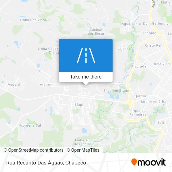 Rua Recanto Das Águas map