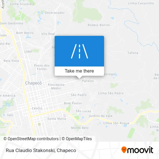 Rua Claudio Stakonski map