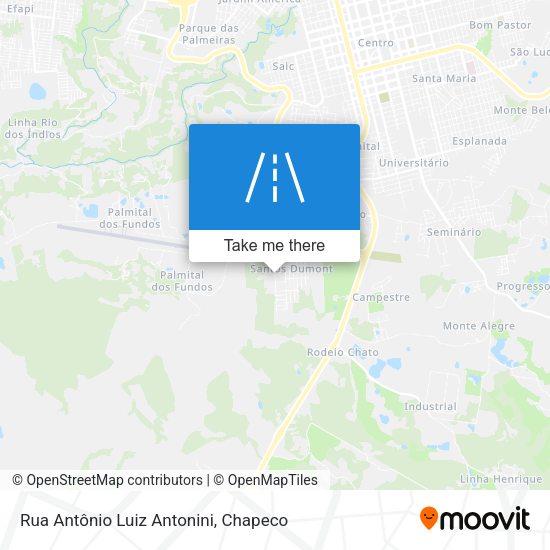 Rua Antônio Luiz Antonini map