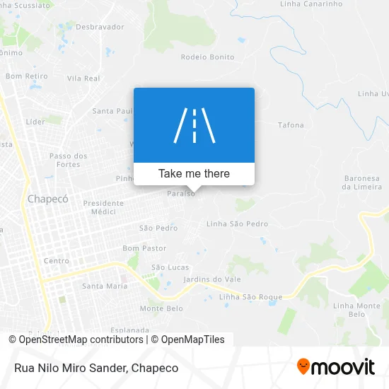 Rua Nilo Miro Sander map
