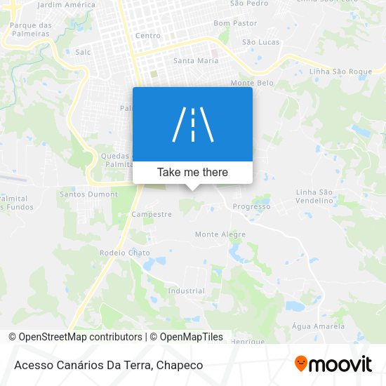 Acesso Canários Da Terra map