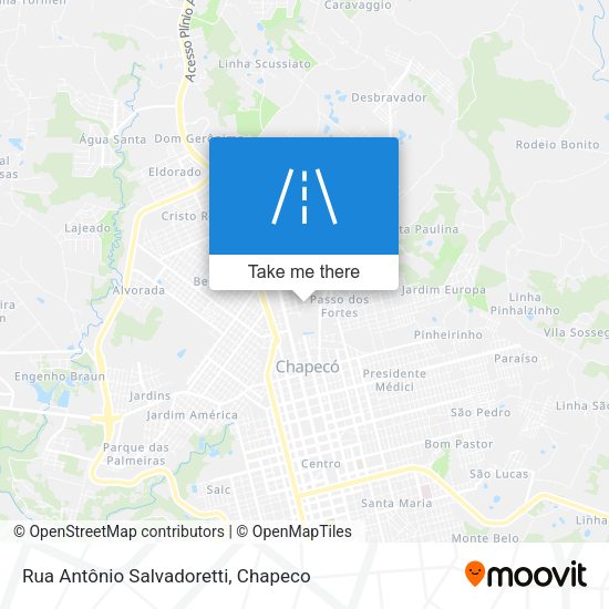 Rua Antônio Salvadoretti map