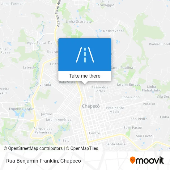 Rua Benjamin Franklin map