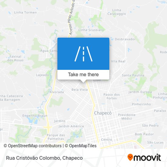 Rua Cristóvão Colombo map