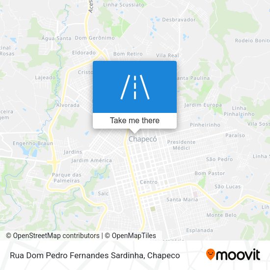 Rua Dom Pedro Fernandes Sardinha map