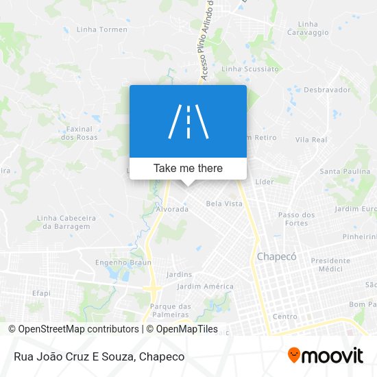 Rua João Cruz E Souza map